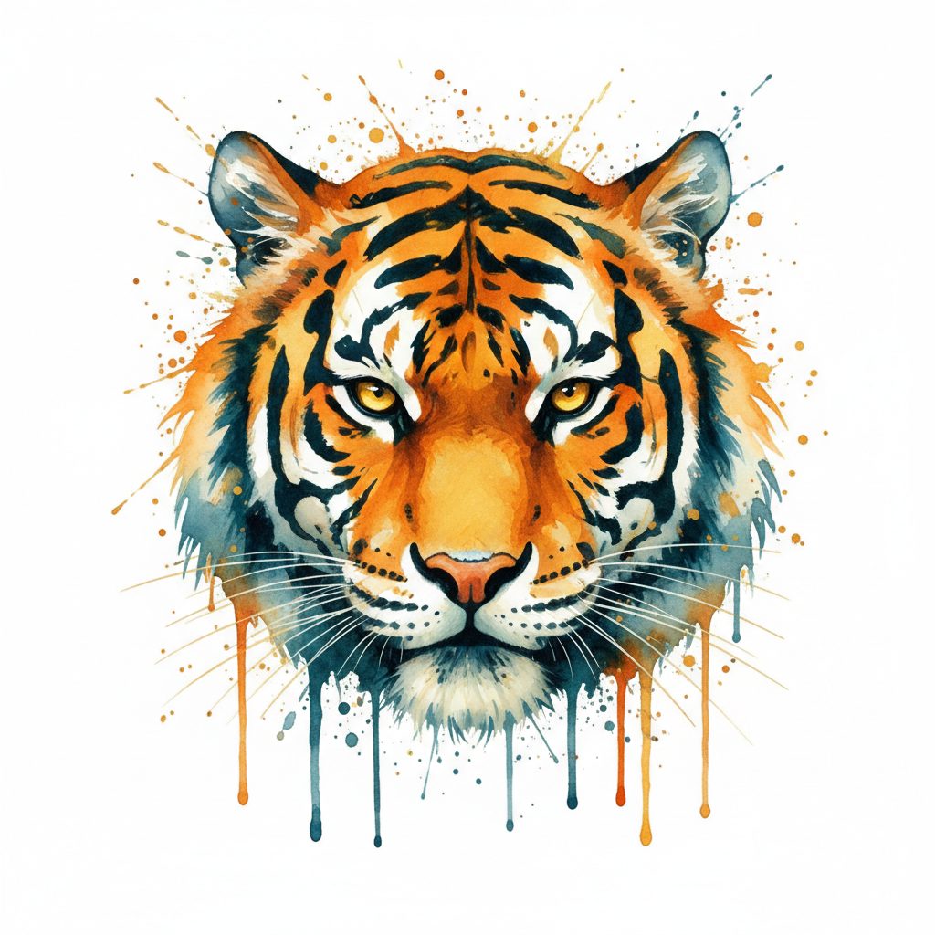 Watercolor Tiger